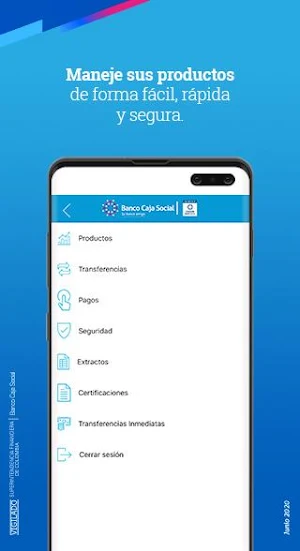 Banco Caja Social Móvil Screenshot 1