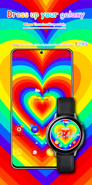 Rainbow Colorful_Watchface Screenshot 3