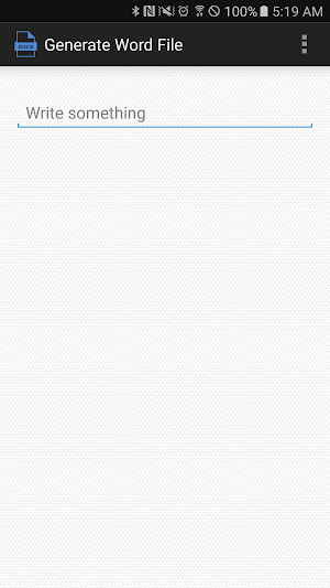 Generate Word File Screenshot 0