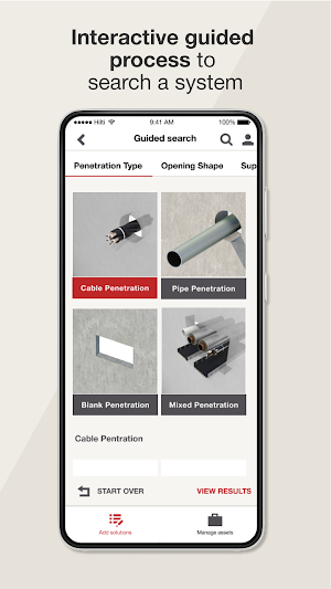 Hilti: Firestop Selector Screenshot 1