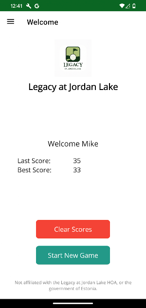 Legacy Golf at Jordan Lake Screenshot 1
