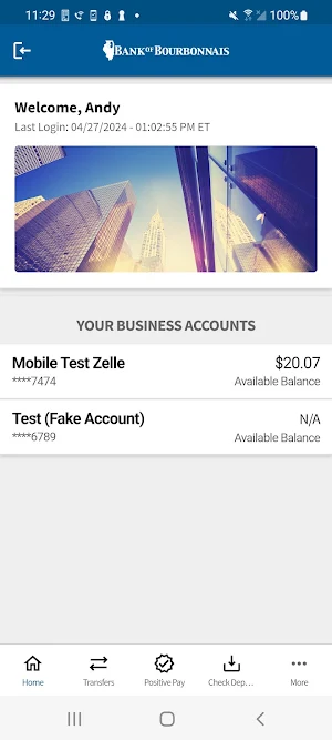 BOB Business Mobile Screenshot 1