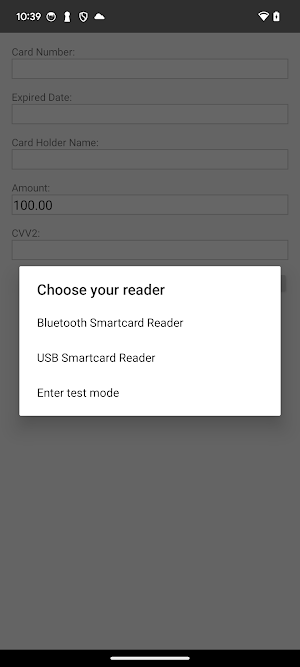 EMV Card Demo Screenshot 1