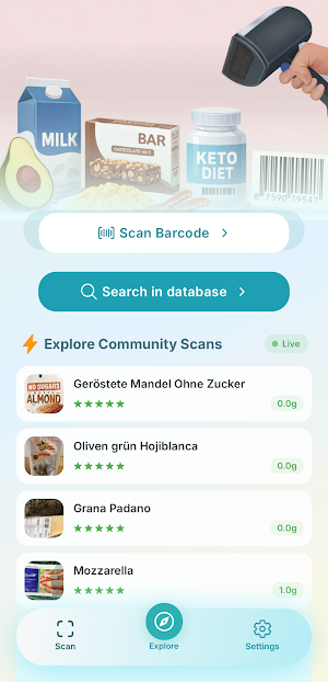 Keto Barcode Screenshot 1