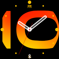 Hybrid Orange Fire Watch Face