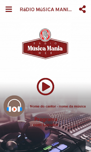Rádio Música Mania Web Screenshot 1