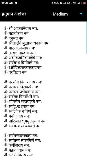 Ashtottara Shatanamavali - Sanskrit/Hindi Screenshot 2
