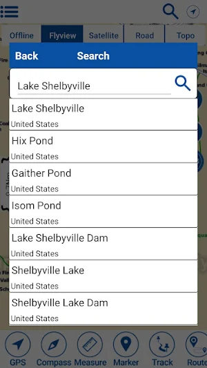 Lake Shelbyville Offline Chart Screenshot 1