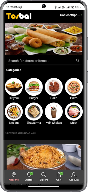 Tosbal - Food & Meat Delivery Screenshot 0