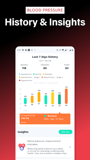 Blood Pressure Monitor Screenshot 2