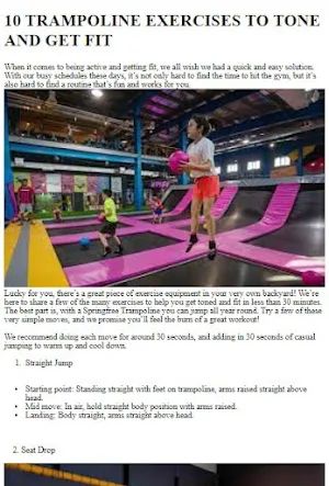 Trampoline Cardio Tutorial Screenshot 3