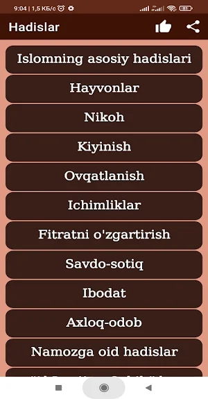 Hadislar Screenshot 0