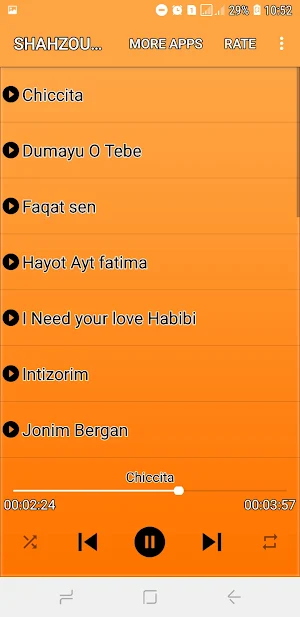 Shahzouda qo'shiqlar Screenshot 0