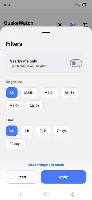 QuakeWatch Screenshot 3