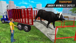 Farm Animal Transporter Truck Driving Games Screenshot 3