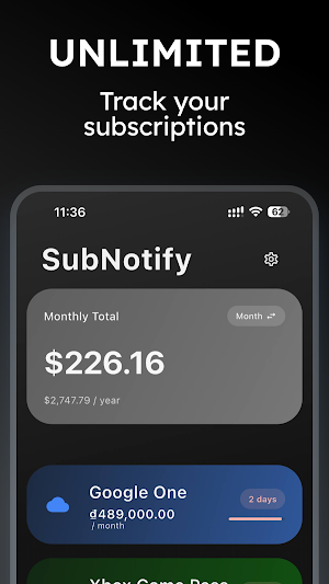 SubNotify: Unlimited Screenshot 0