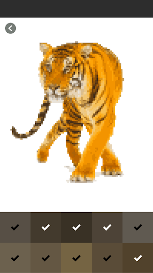 Tiger and Lion Pixel Art Coloring By Number Screenshot 3