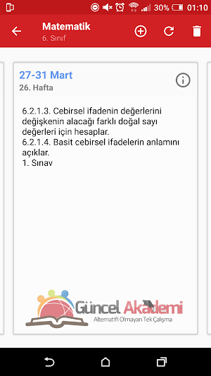 Ders Kazanımları - Yıllık Planlar Screenshot 2