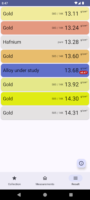 Gold Tester Screenshot 2