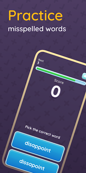 Misspell - English learning ga Screenshot 0