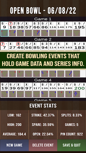 BowlSK - Bowling Score Keeper Screenshot 2