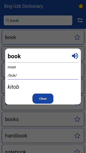 English-Uzbek Dictionary Screenshot 0