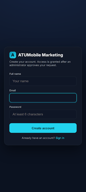 ATUMobile Marketing Screenshot 1