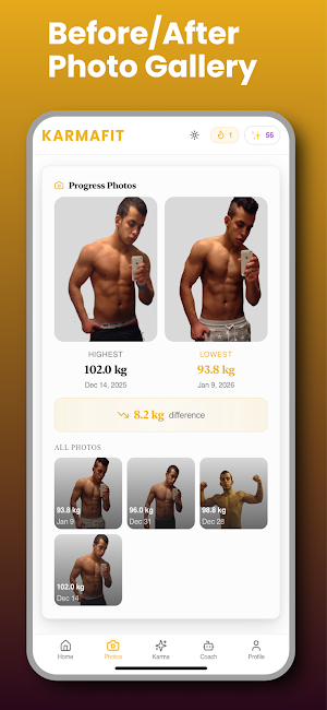 Karmafit: Weight & BMI Tracker Screenshot 2