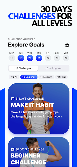 30 Day Jump Rope Challenge App Screenshot 0