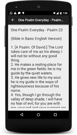 Bible - One Psalm Everyday Screenshot 1