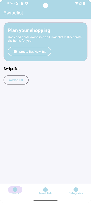 Swipelist: Shopping To Do List Screenshot 1
