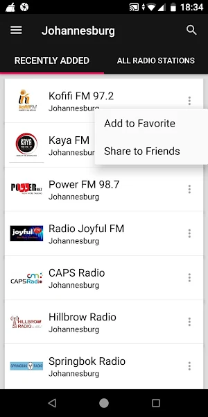Johannesburg Radio Stations - South Africa Screenshot 1