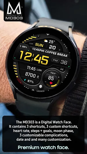 MD303 Digital watch face Screenshot 1