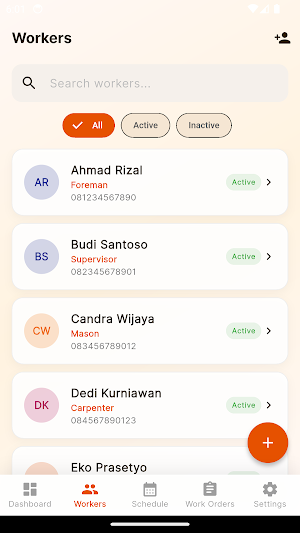 Builder Crew Manager Screenshot 1