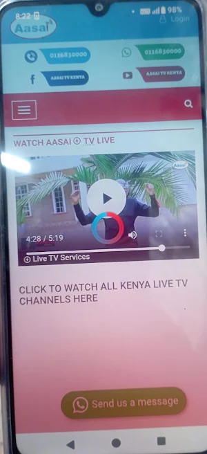 Aasai TV Kenya Live Screenshot 1
