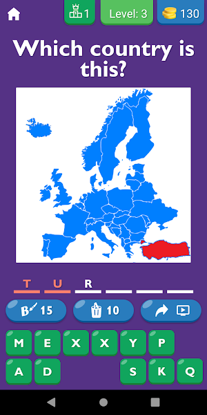 Guess European Country On Map Screenshot 2