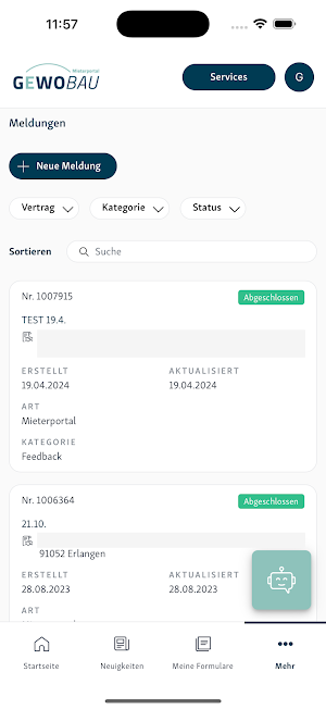 Meine GEWO Screenshot 1