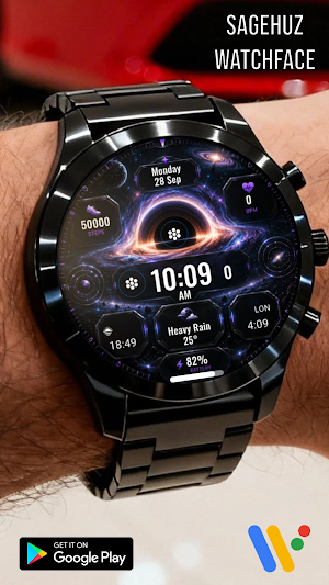 A167 Blackhole watchface Screenshot 3