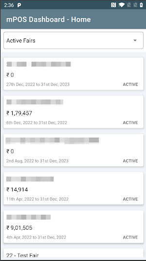 mPOS Dashboard Screenshot 1