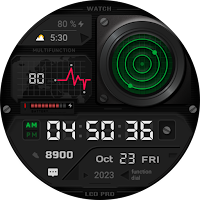 LCD Radar Watch Face