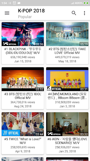 K-POP Tube - Popular & Recent Screenshot 0