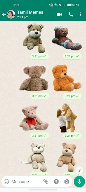 Teddy Bear Stickers Screenshot 2