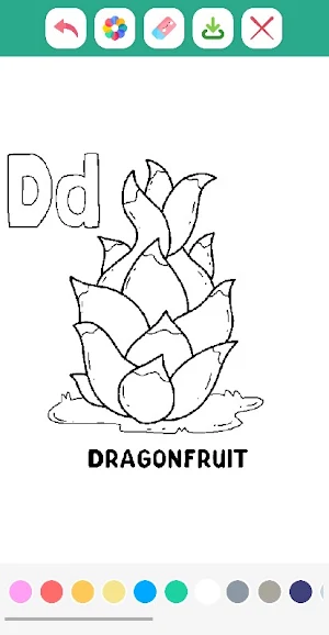 Tropical Fruits Coloring Book Screenshot 3