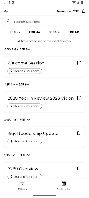 Rigel Event App Screenshot 1