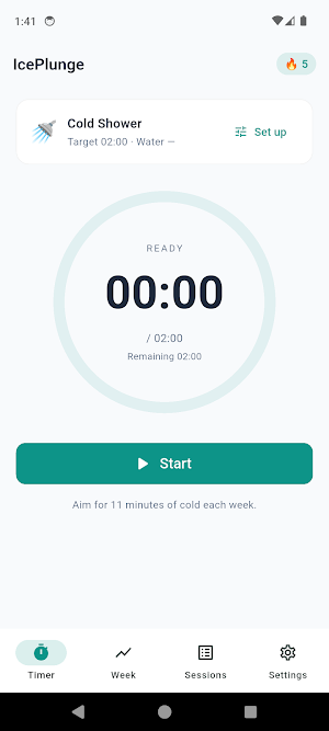 IcePlunge: Cold Shower Timer Screenshot 0