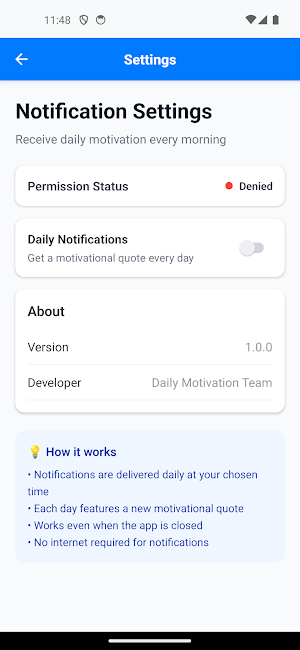 Daily Motivation Widget Screenshot 1