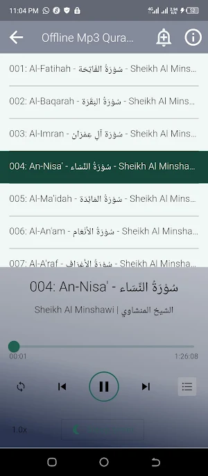 Al Minshawi Offline Mp3 Quran Screenshot 2