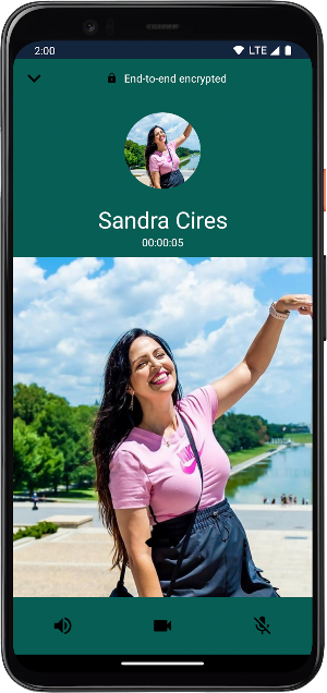 Sandra Cires Llamada Falsa Screenshot 3