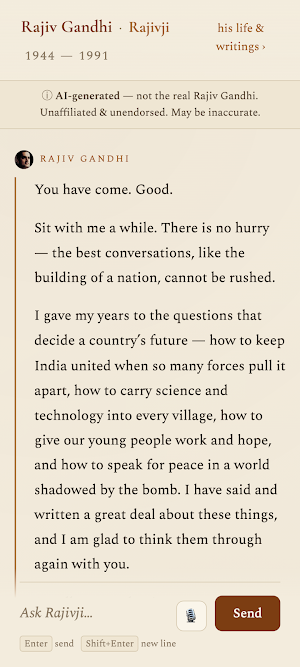 Rajiv Gandhi — Companion Screenshot 0