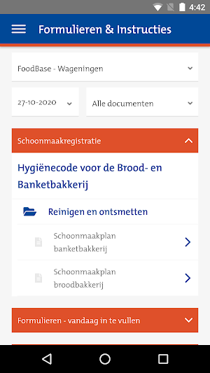 FoodBase Hygienetool Screenshot 1
